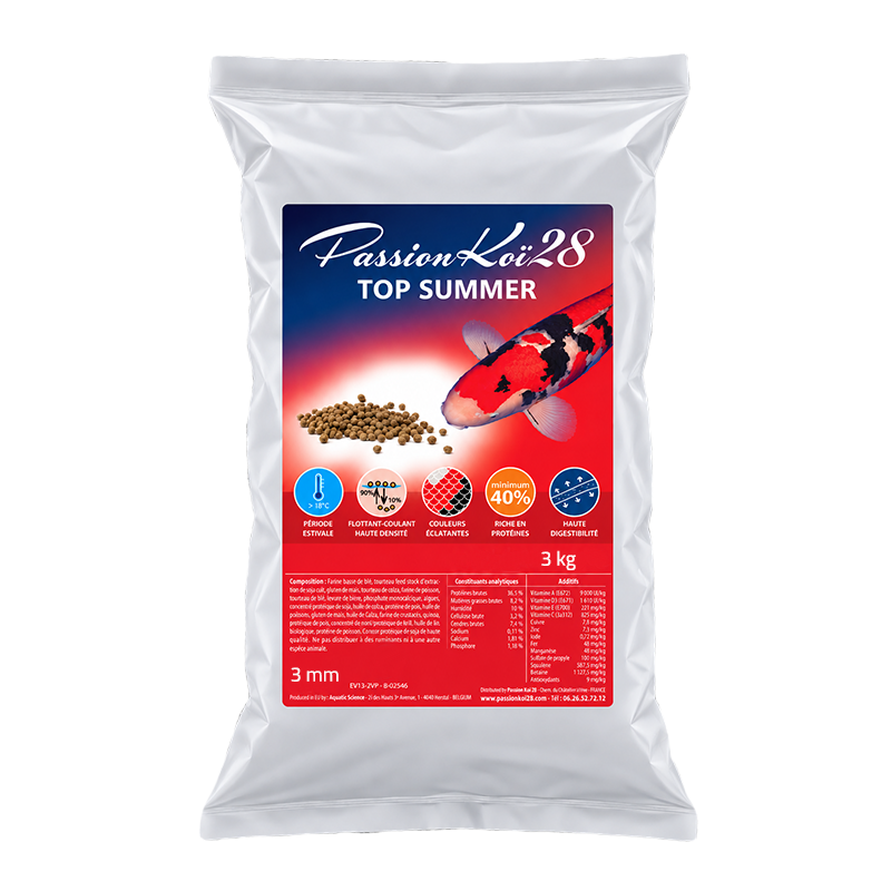 Nourriture Top Summer PassionKoï28 | Aliment premium pour carpes koï